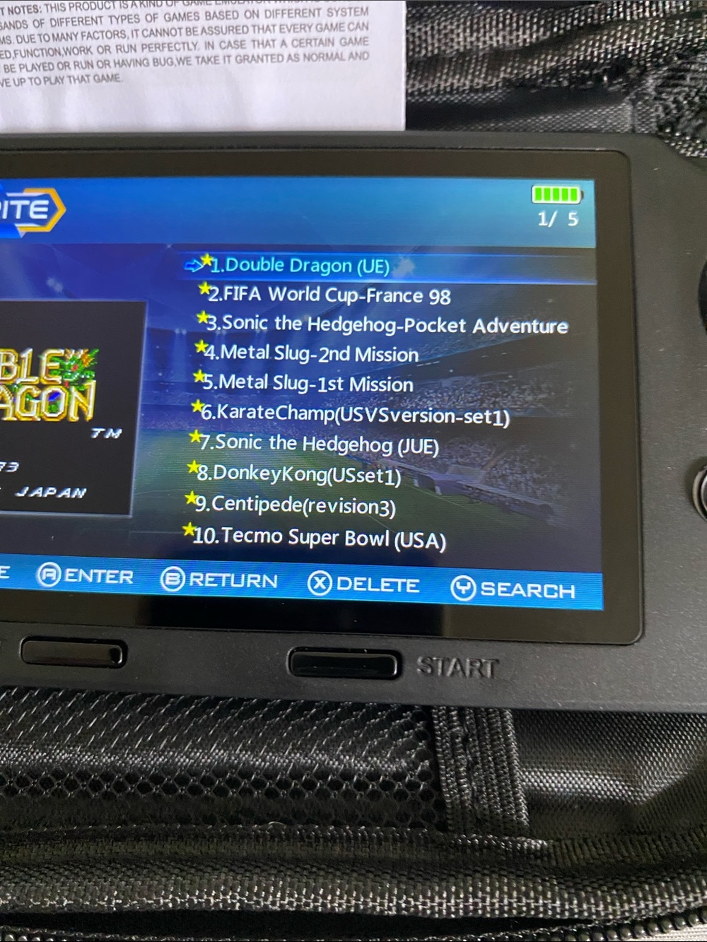 SF3000 Portable Retro Game Player - Black with Soft carrying case - Picture 2 of 3